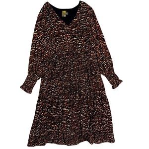 NWT Taylor Abstract Animal Print Dress